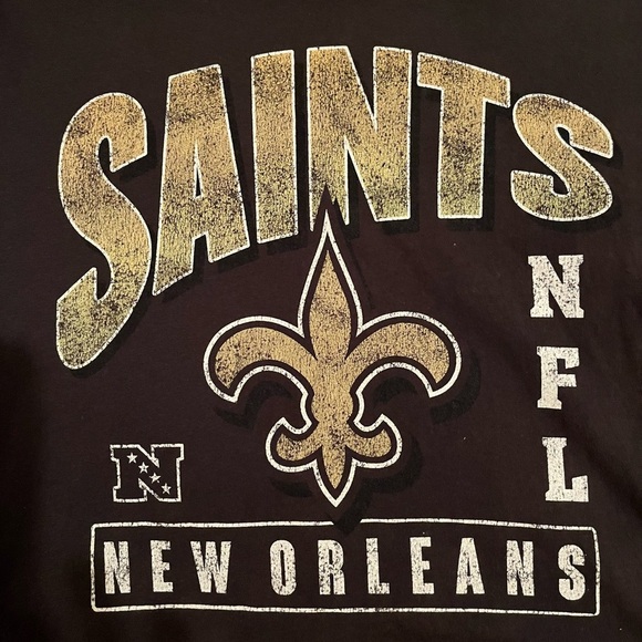 NEW ORLEANS SAINTS~ BLACK/GOLD TEE~SMALL - Picture 2 of 5